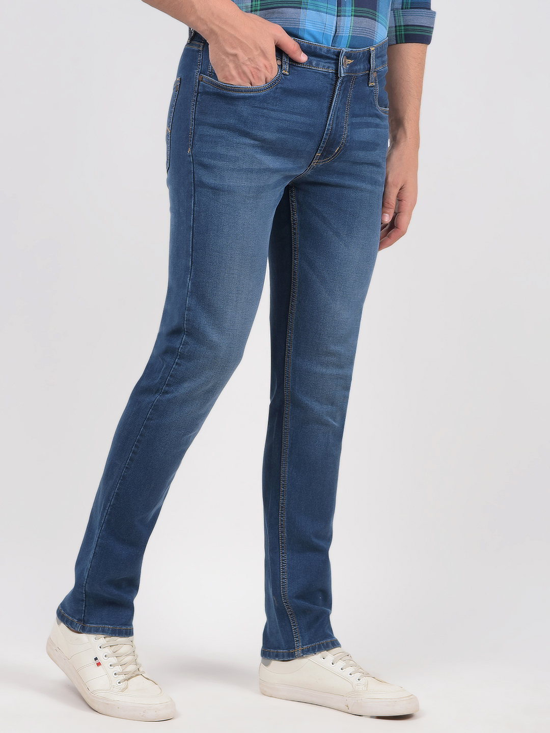 Numero Uno Men Solid Blue Jeans